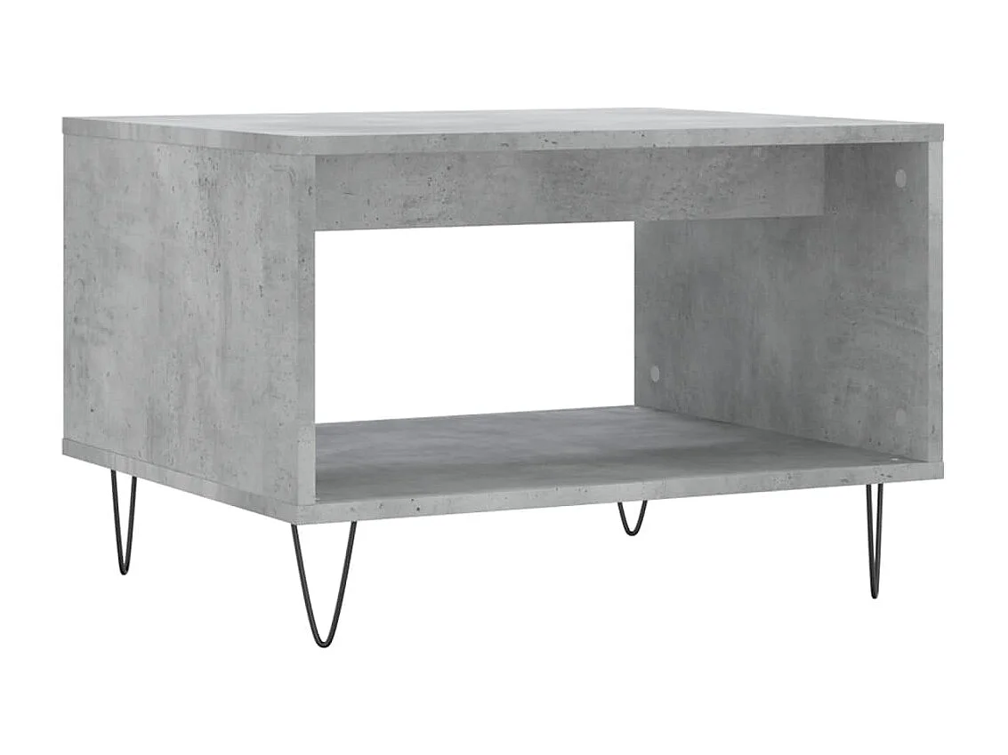 Mesa de centro madera de ingeniería gris hormigón 60x50x40 cm