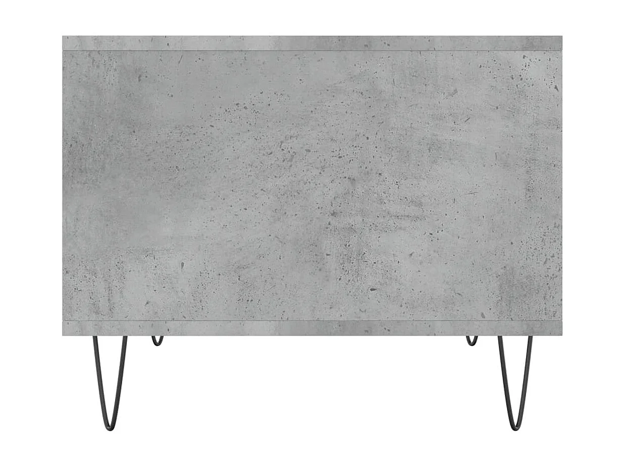 Table basse gris béton 60x50x40 cm bois d'ingénierie