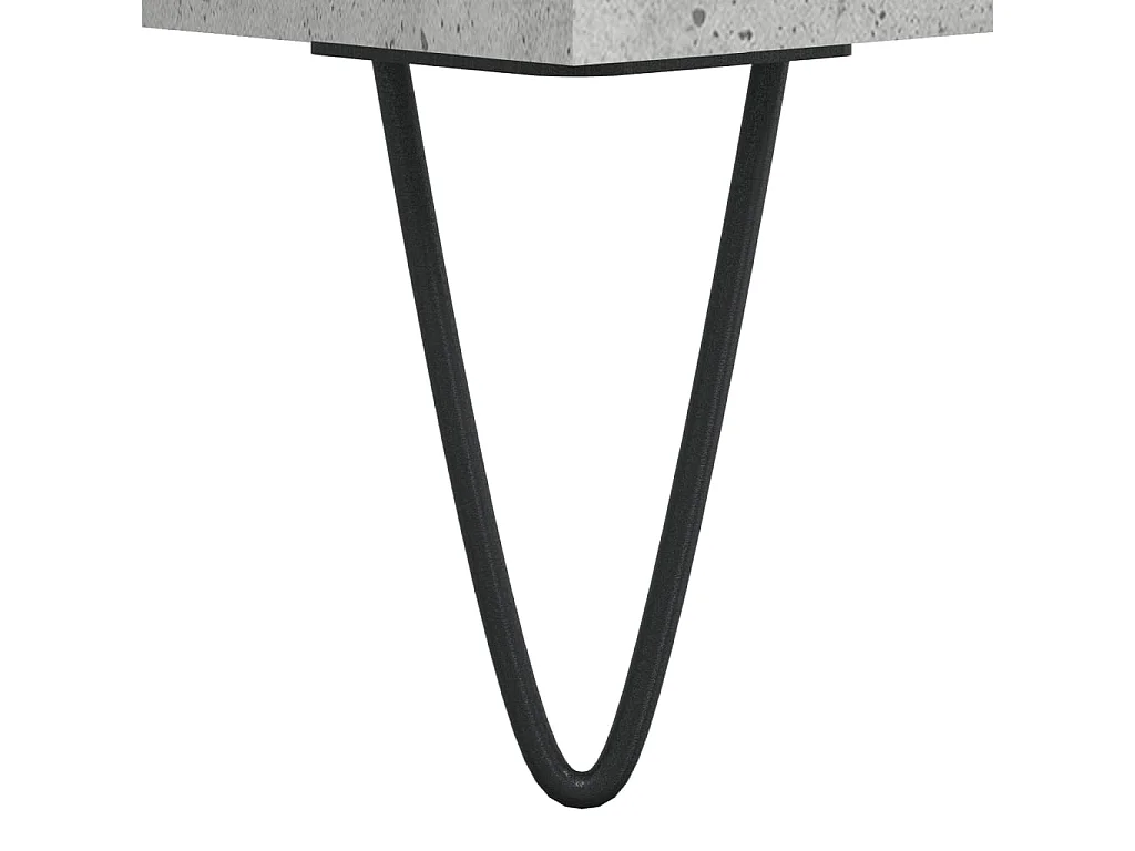 Table basse gris béton 60x50x40 cm bois d'ingénierie