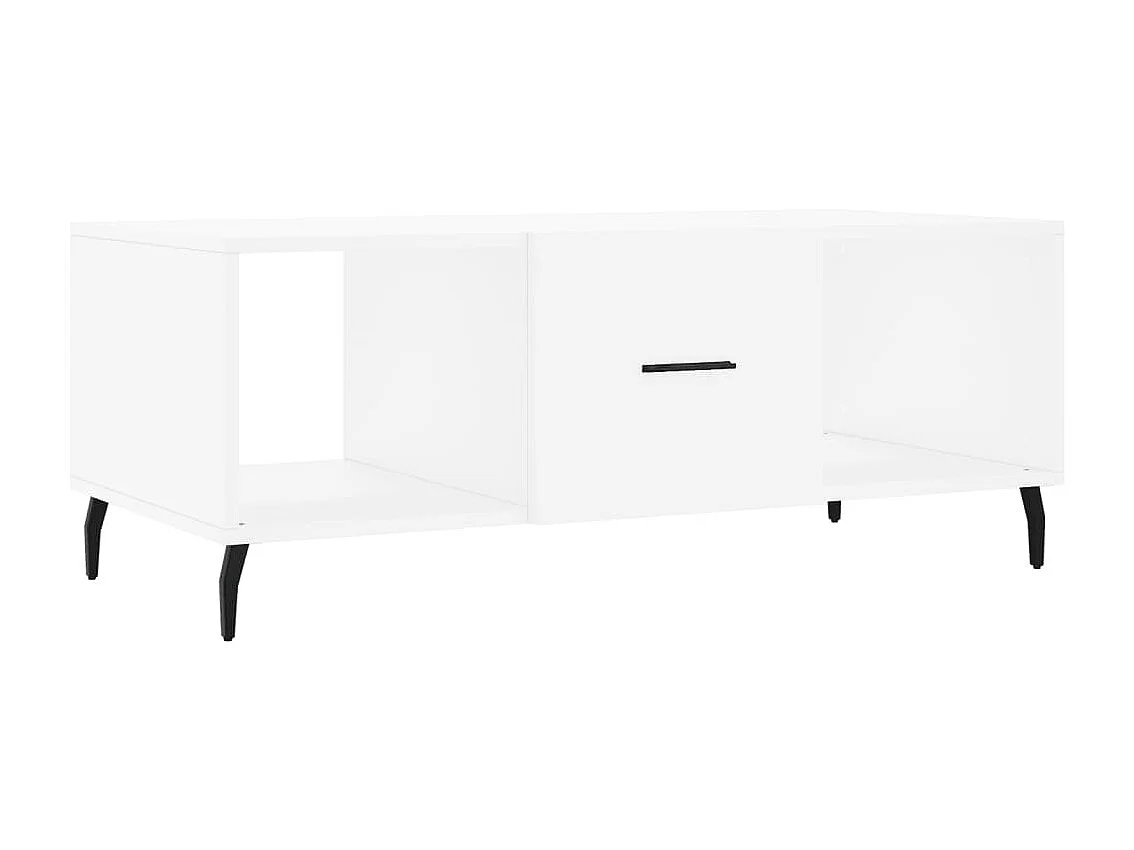 Table basse blanc 102x50x40 cm bois d'ingénierie