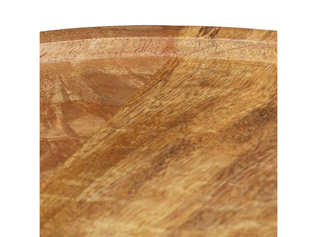 Ensemble de table basse 2 pcs bois de manguier massif et acier