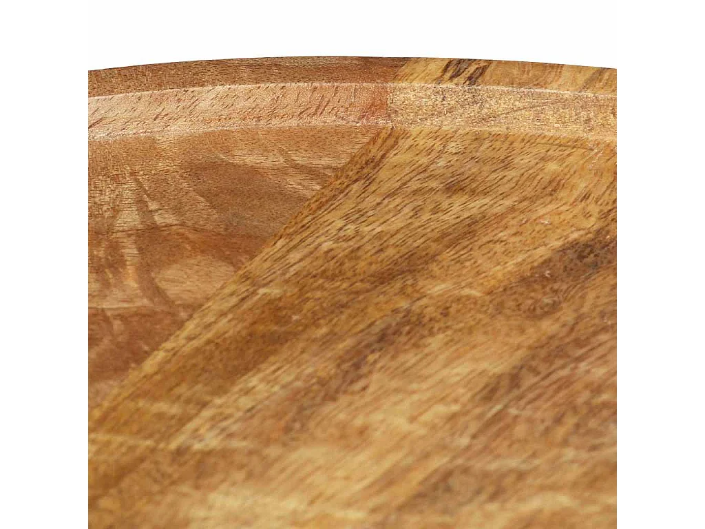 Ensemble de table basse 2 pcs bois de manguier massif et acier