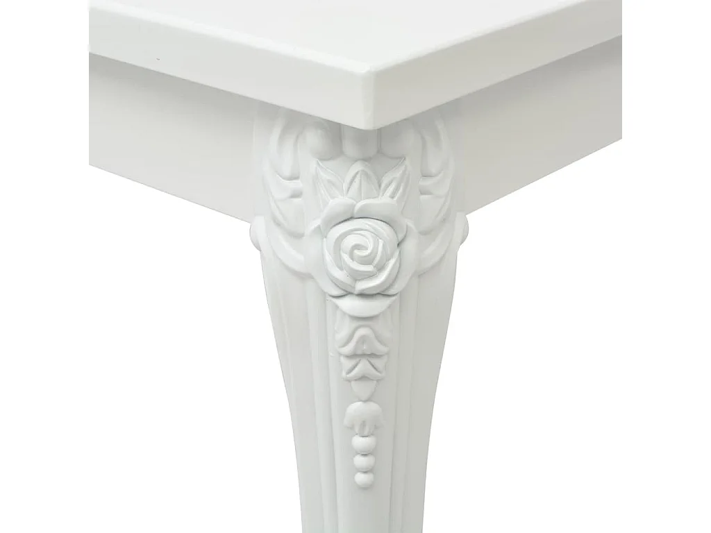 Table basse 115x65x42 cm Blanc brillant