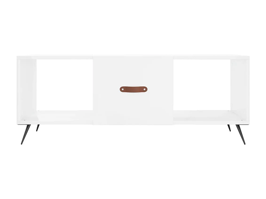 Couchtisch Hochglanz-Weiß 102x50x40 cm Holzwerkstoff