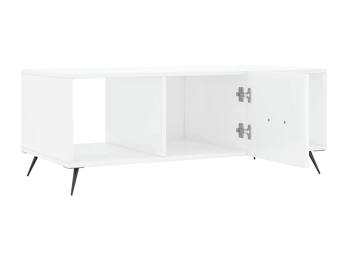 Couchtisch Hochglanz-Weiß 102x50x40 cm Holzwerkstoff