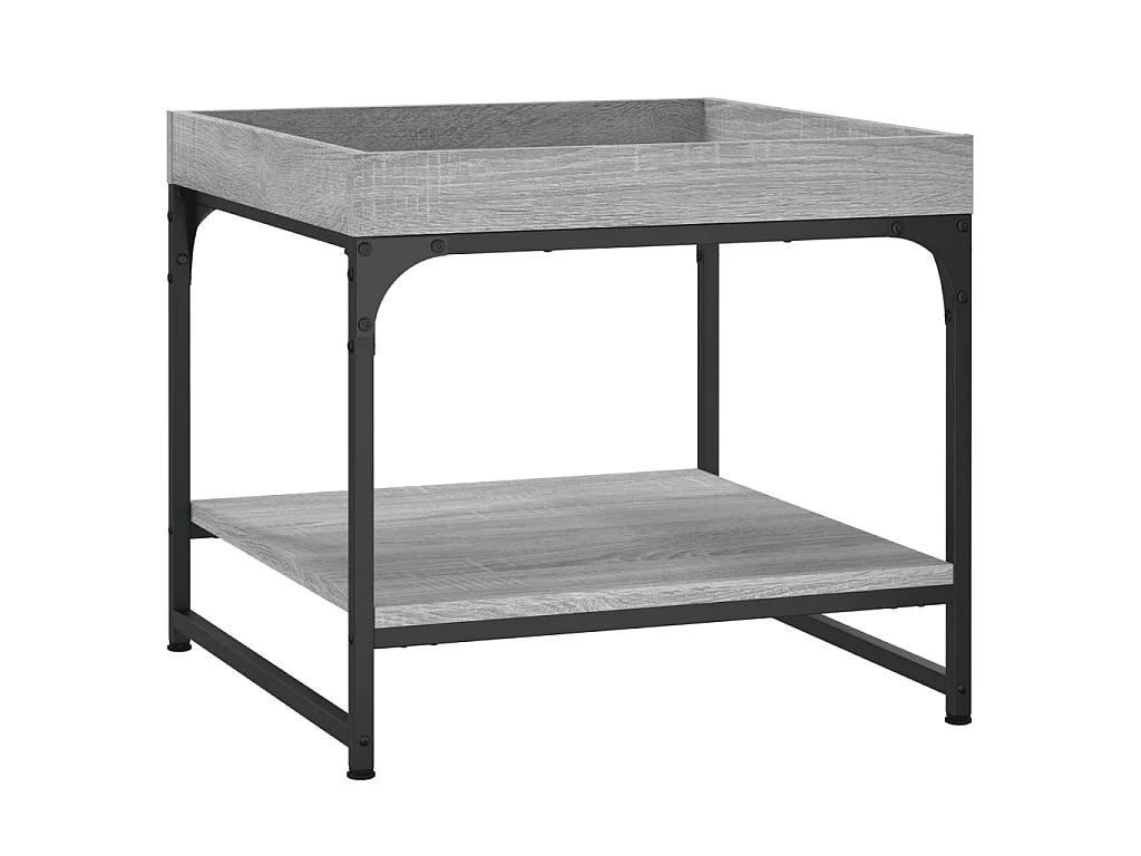 Table basse sonoma gris 49,5x49,5x45 cm bois d'ingénierie