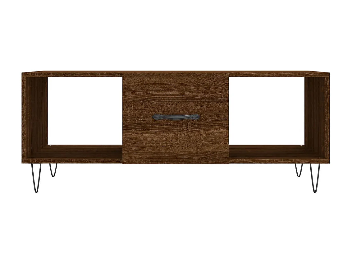 Mesa de centro 102x50x40 cm derivados madeira carvalho castanho