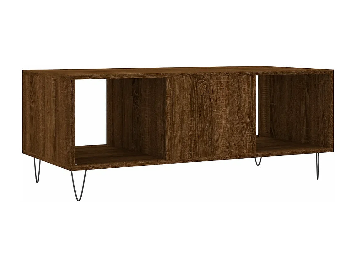 Mesa de centro 102x50x40 cm derivados madeira carvalho castanho