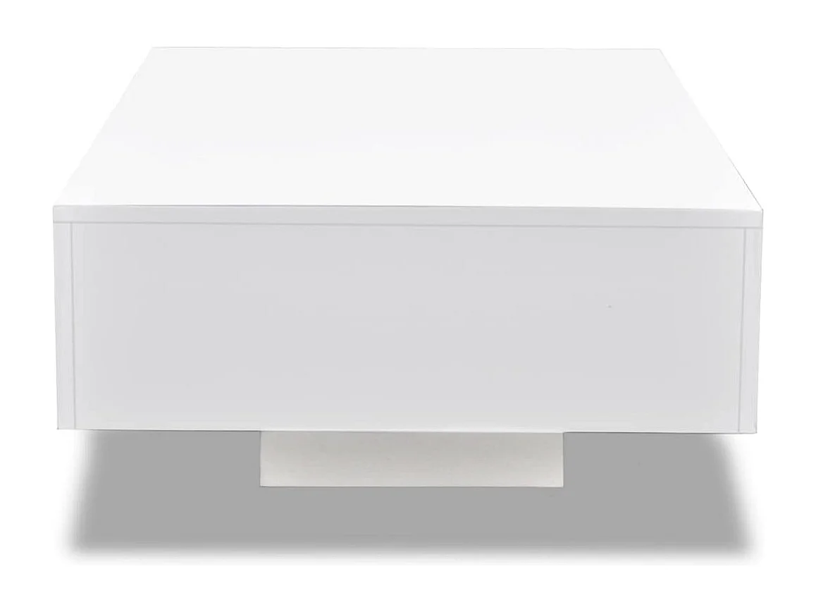 Table basse blanc brillant