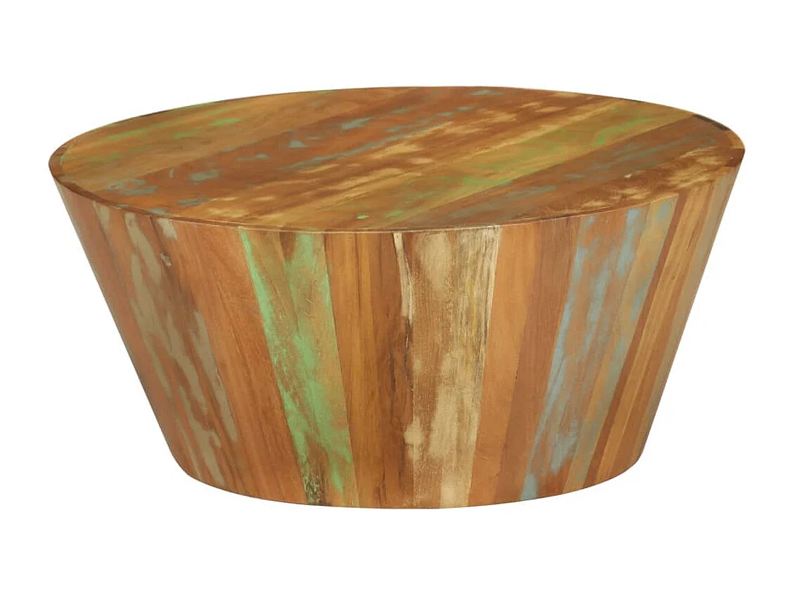 Table basse Ø65x31 cm Bois de récupération massif