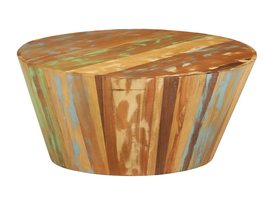 Table basse Ø65x31 cm Bois de récupération massif