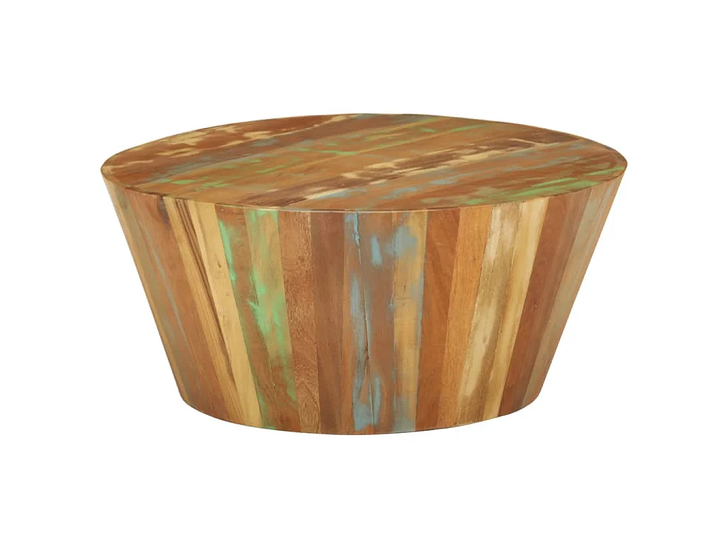 Table basse Ø65x31 cm Bois de récupération massif