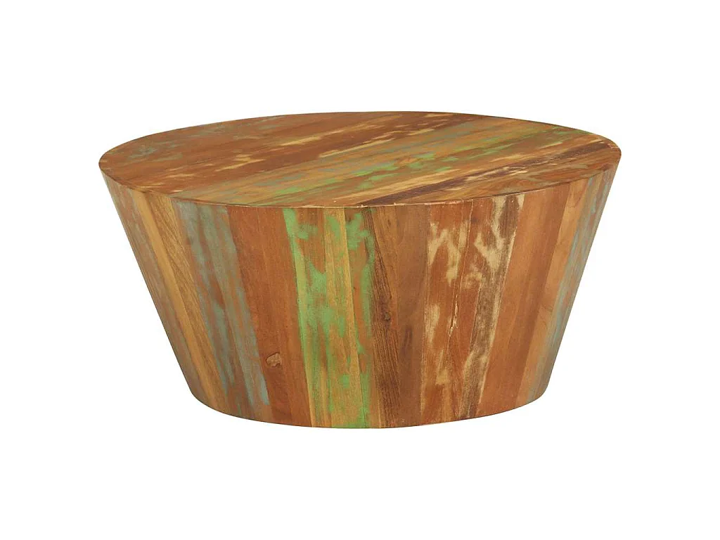 Couchtisch Ø65x31 cm Altholz Massiv
