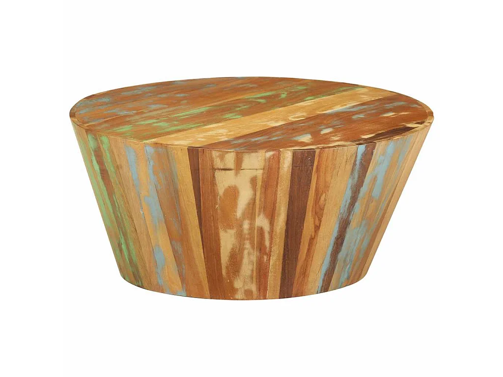 Couchtisch Ø65x31 cm Altholz Massiv