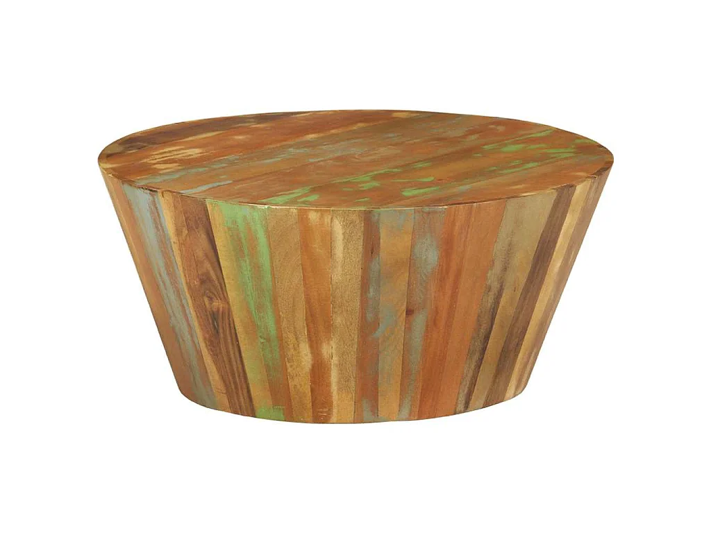 Couchtisch Ø65x31 cm Altholz Massiv