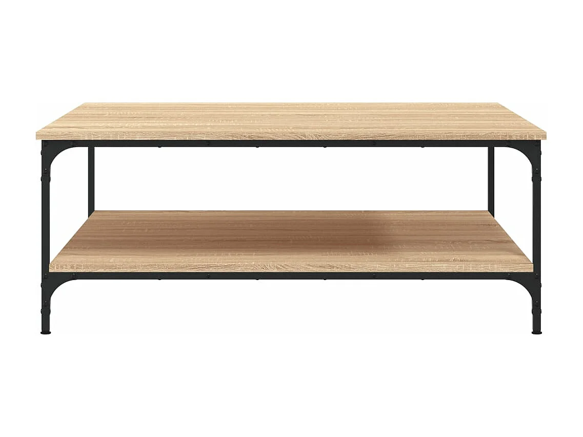 Table basse chêne sonoma 100x100x40 cm bois d'ingénierie