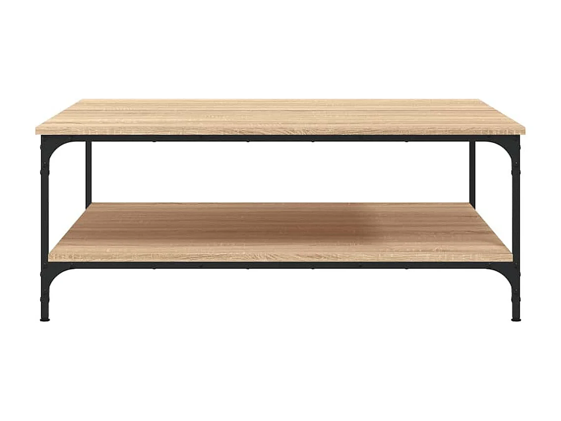 Table basse chêne sonoma 100x100x40 cm bois d'ingénierie