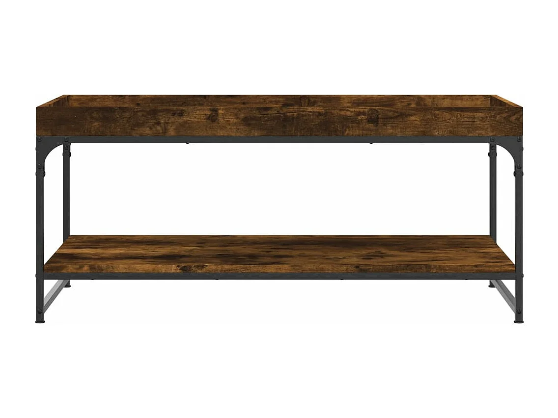 Table basse chêne fumé 100x49x45 cm bois d'ingénierie