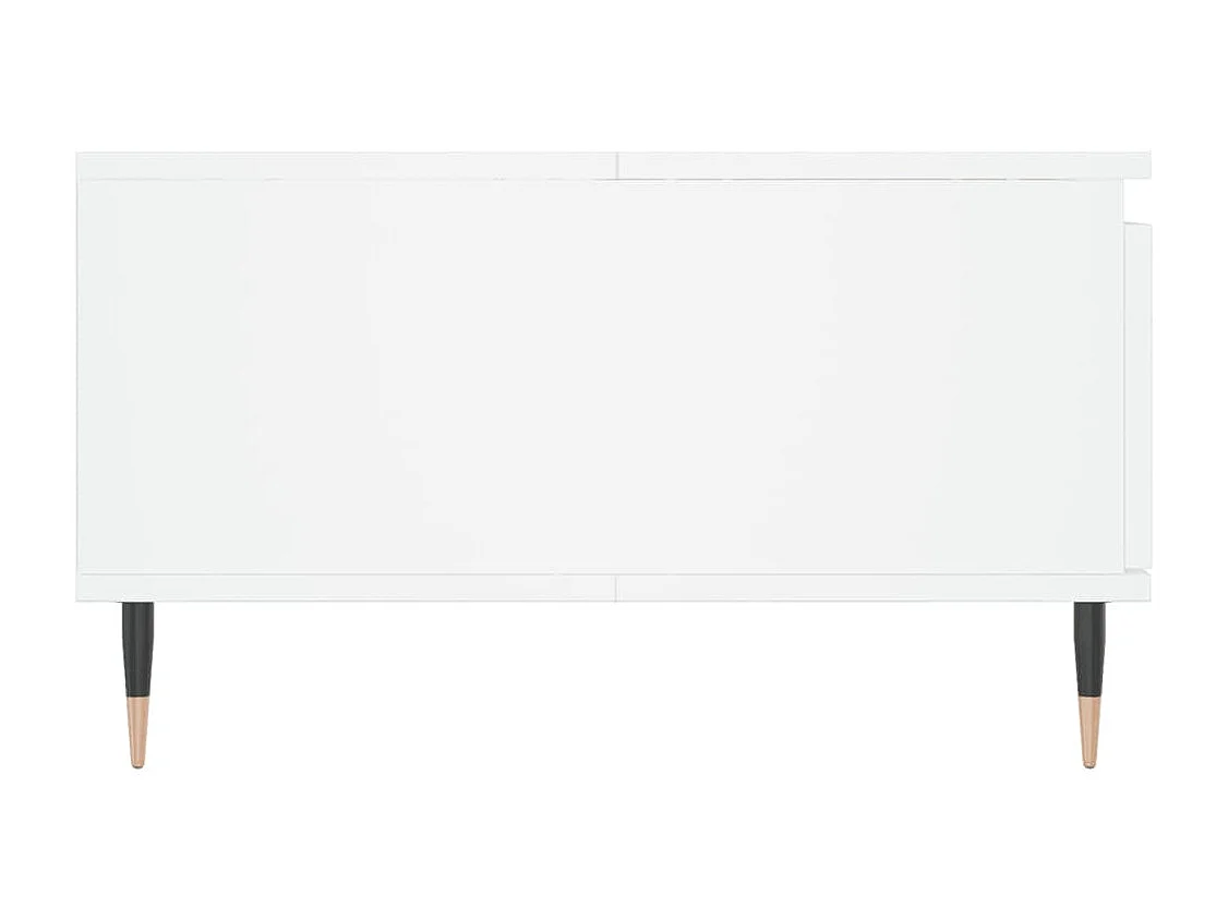 Table basse blanc 90x60x35 cm bois d'ingénierie