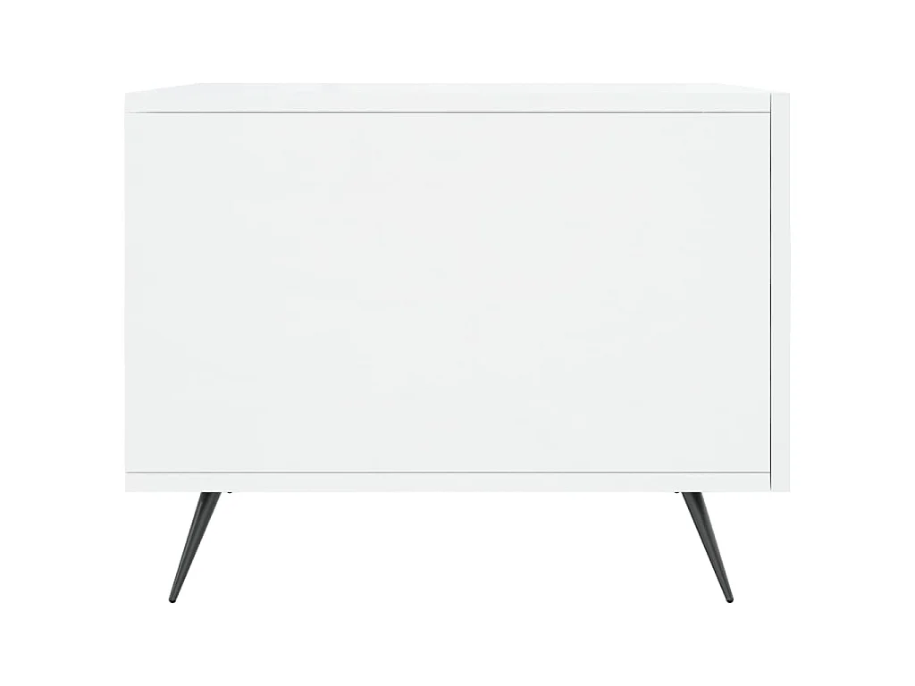 Table basse blanc brillant 50x50x40 cm bois d'ingénierie