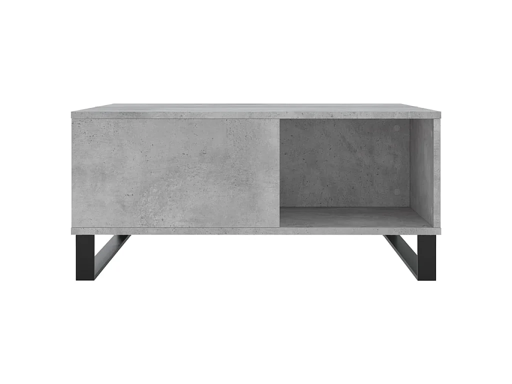Salontafel 80x80x36,5 cm bewerkt hout betongrijs