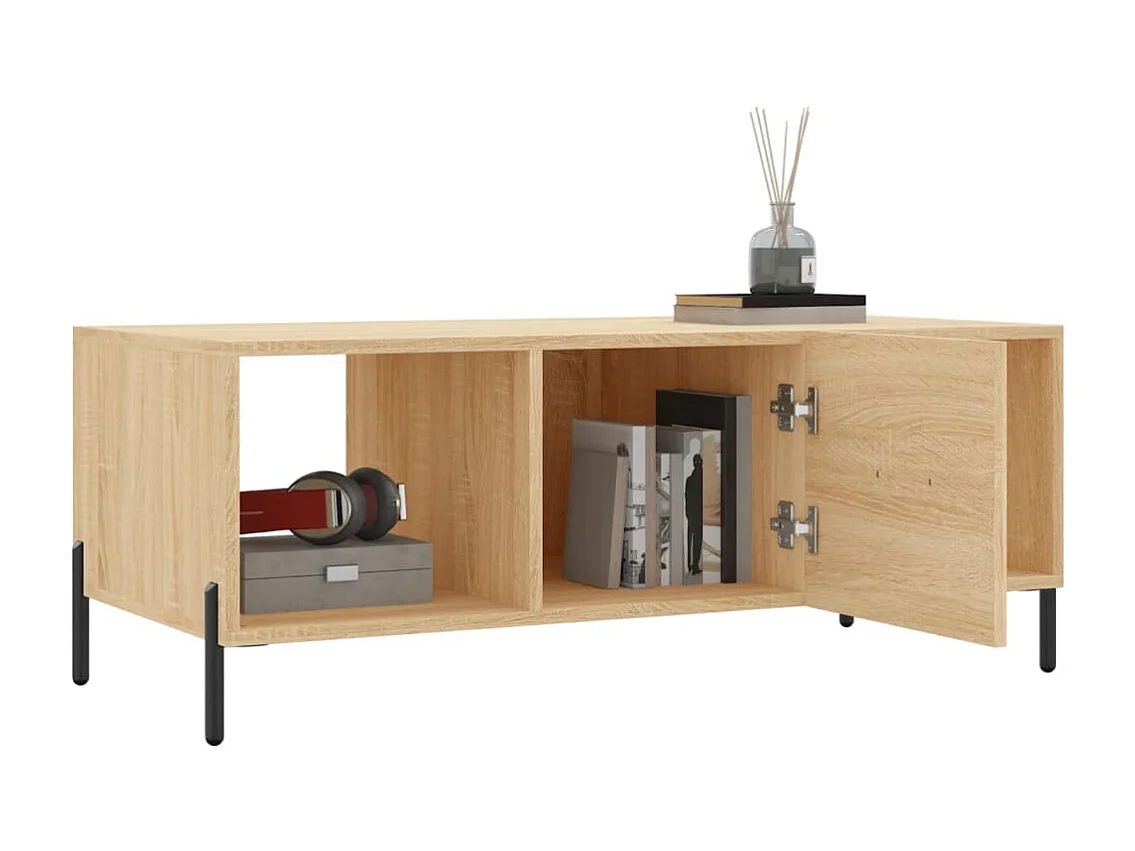 Table basse chêne sonoma 102x50x40 cm bois d'ingénierie