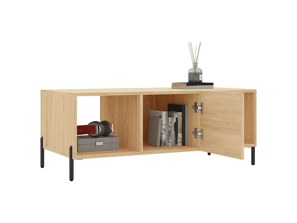 Table basse chêne sonoma 102x50x40 cm bois d'ingénierie