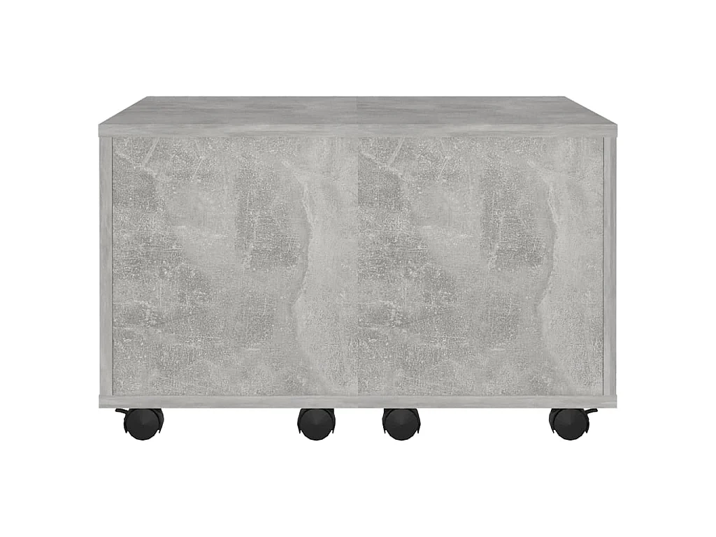 Table basse gris béton 60x60x38 cm bois d'ingénierie