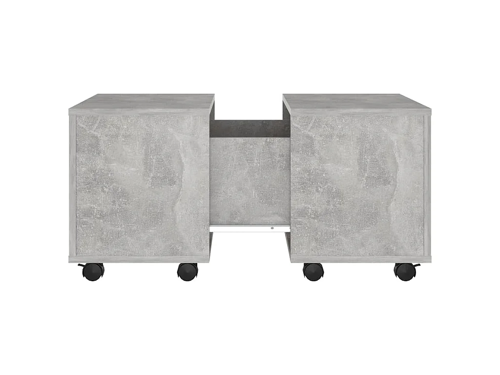 Table basse gris béton 60x60x38 cm bois d'ingénierie