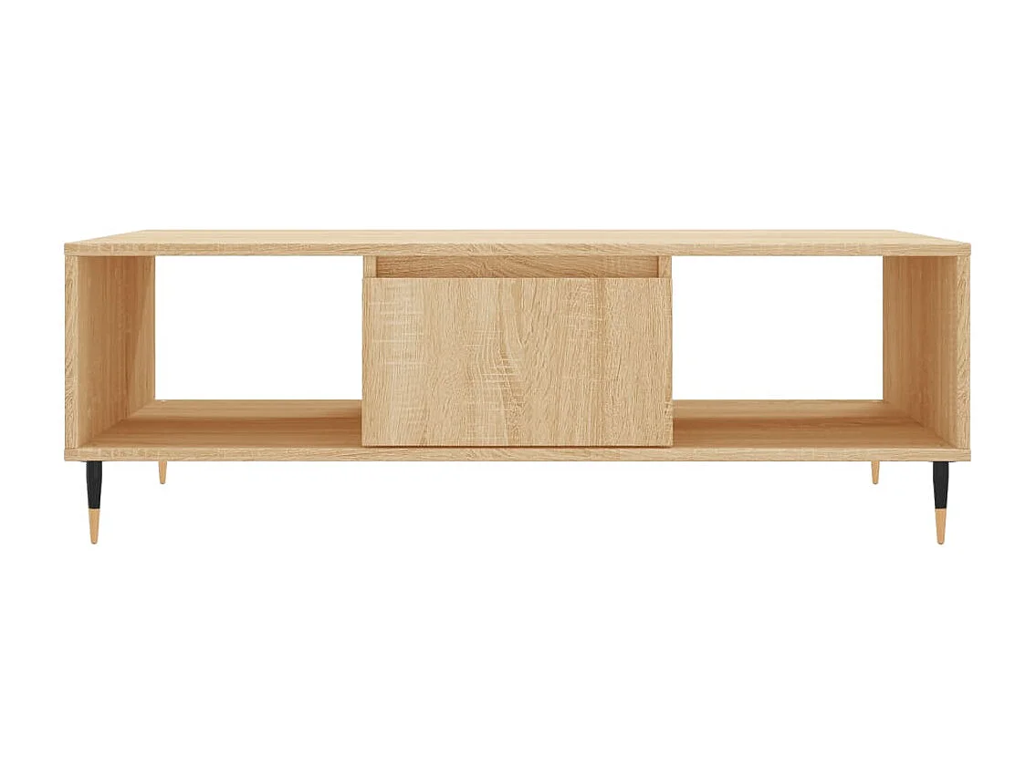 Table basse chêne sonoma 104x60x35 cm bois d'ingénierie