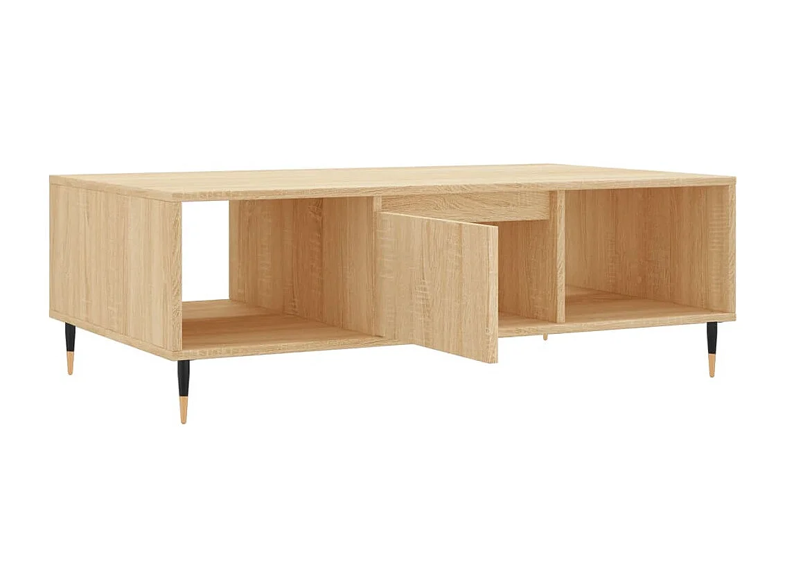 Table basse chêne sonoma 104x60x35 cm bois d'ingénierie