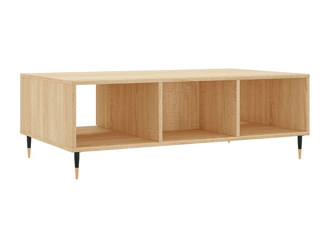 Table basse chêne sonoma 104x60x35 cm bois d'ingénierie