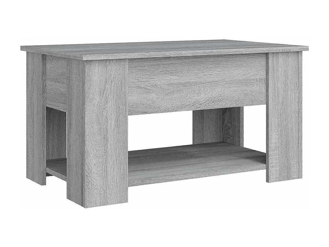Salontafel 79x49x41 cm bewerkt hout grijs sonoma eikenkleurig