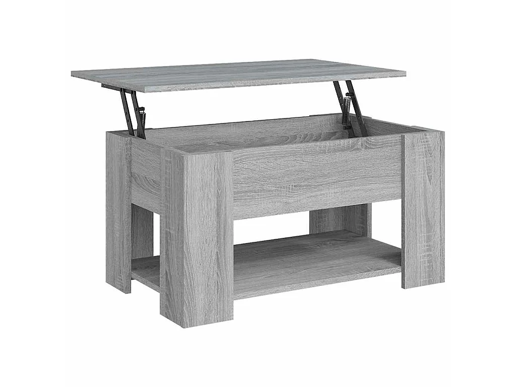 Tavolino da Salotto Grigio Sonoma 79x49x41 cm Legno Multistrato