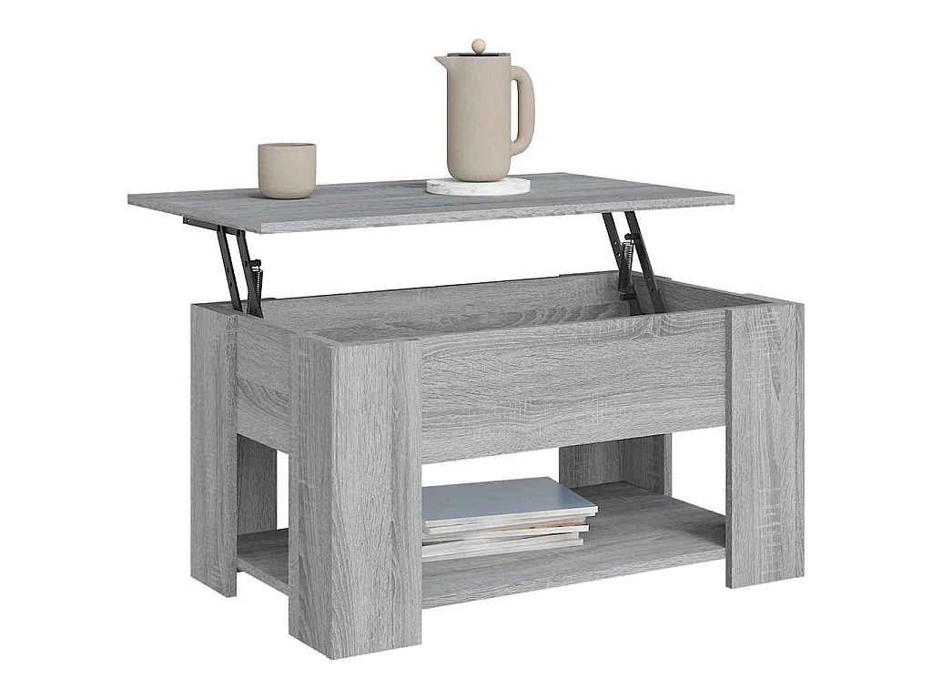 Tavolino da Salotto Grigio Sonoma 79x49x41 cm Legno Multistrato