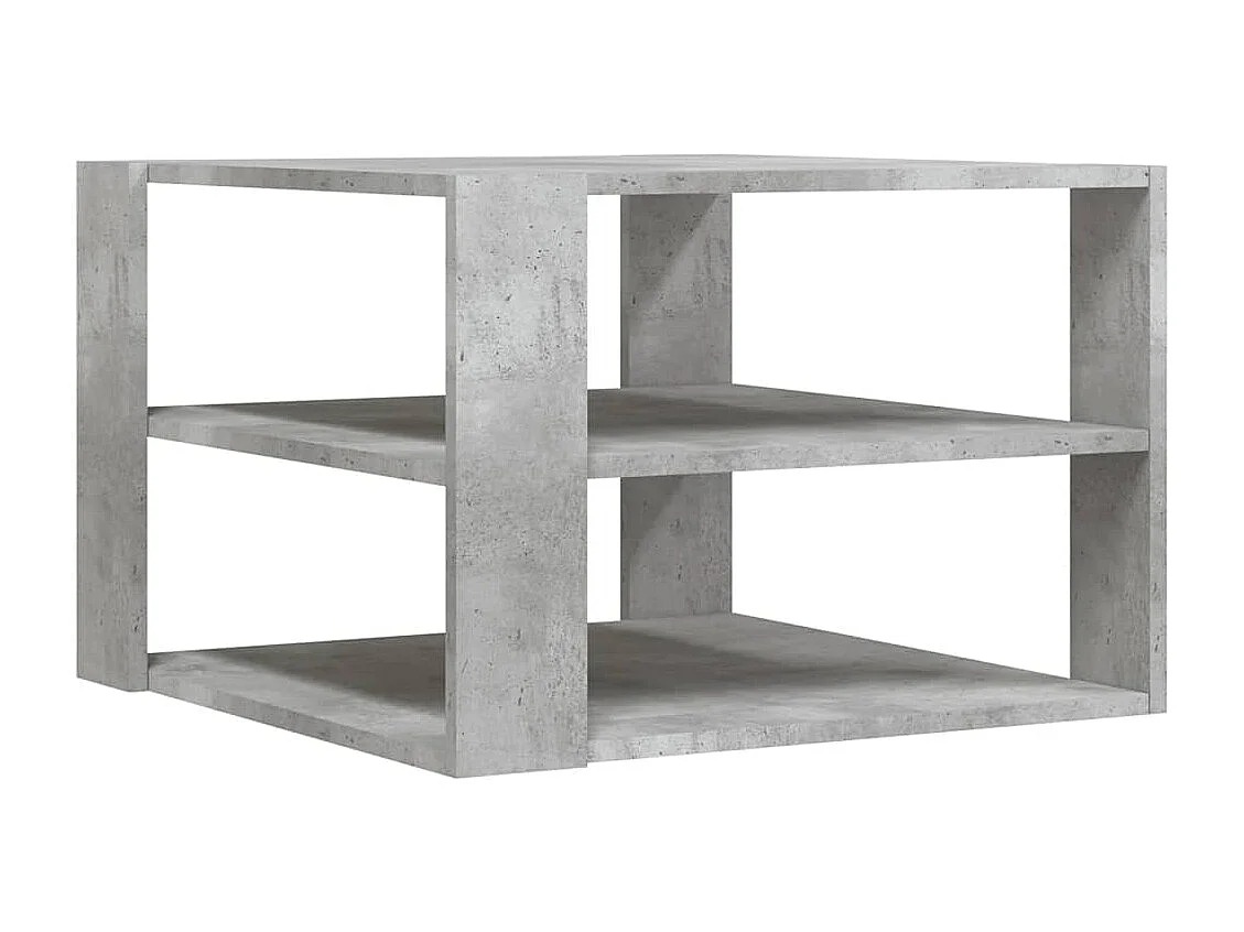Table basse gris béton 58x58x40 cm bois d'ingénierie