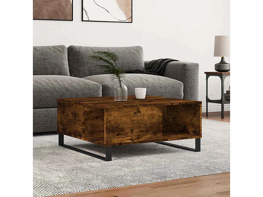 Couchtisch Räuchereiche 80x80x36,5 cm Holzwerkstoff