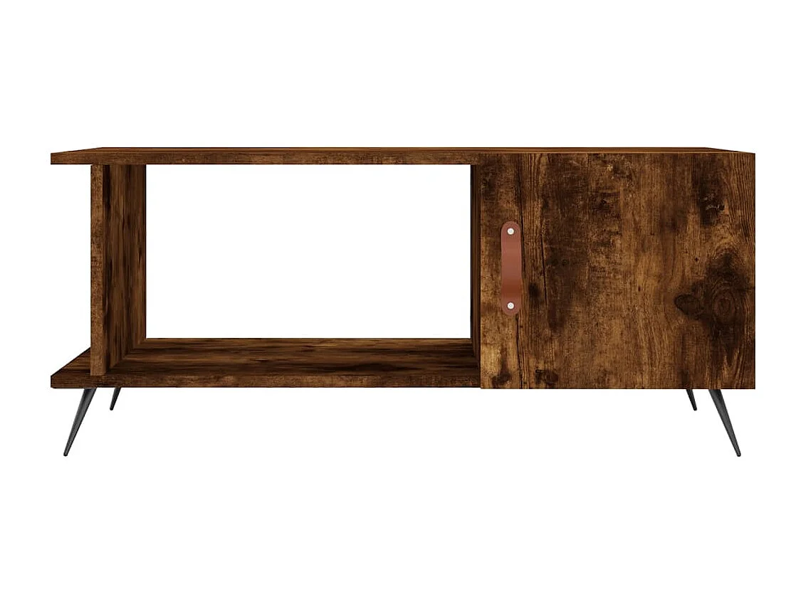 Table basse chêne fumé 90x50x40 cm bois d'ingénierie