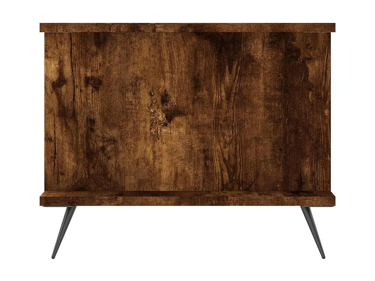 Table basse chêne fumé 90x50x40 cm bois d'ingénierie