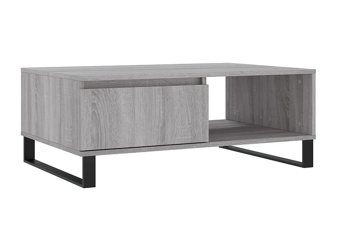 Table basse sonoma gris 90x60x35 cm bois d'ingénierie