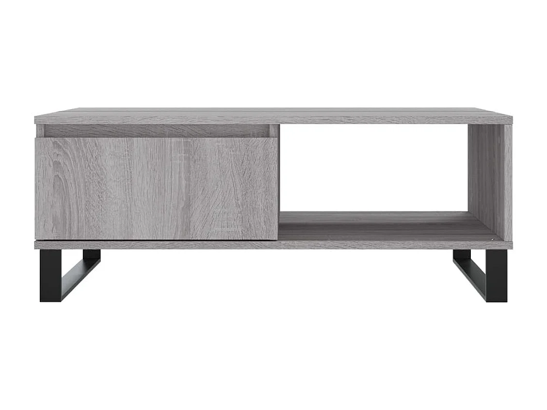 Table basse sonoma gris 90x60x35 cm bois d'ingénierie