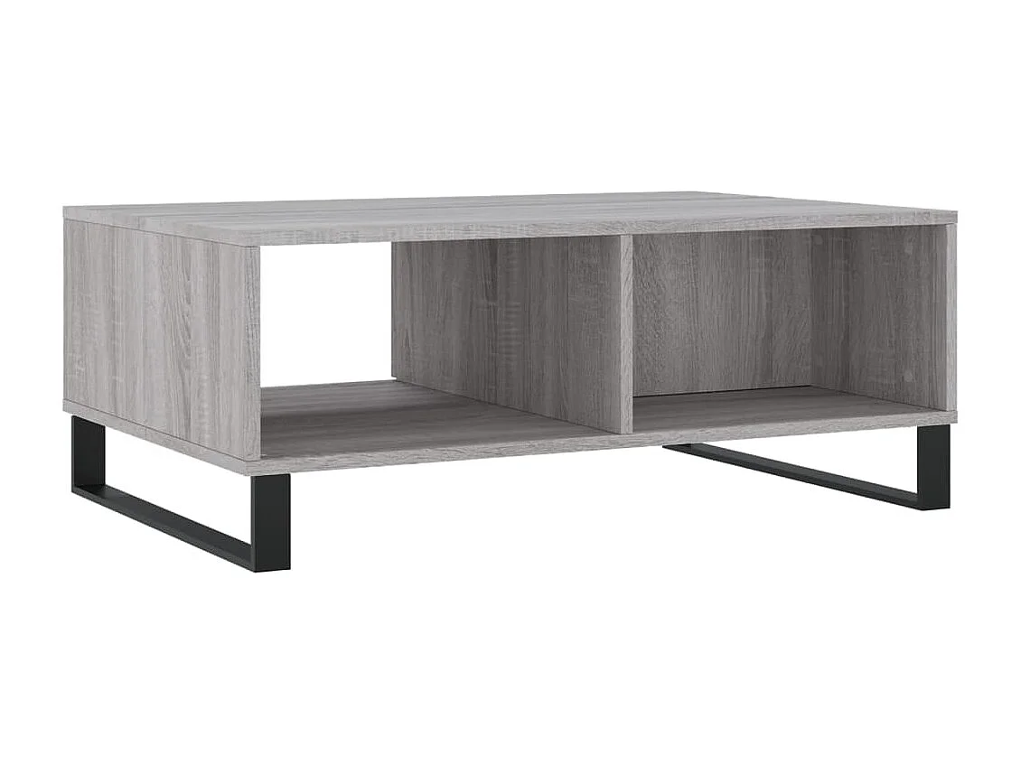 Table basse sonoma gris 90x60x35 cm bois d'ingénierie