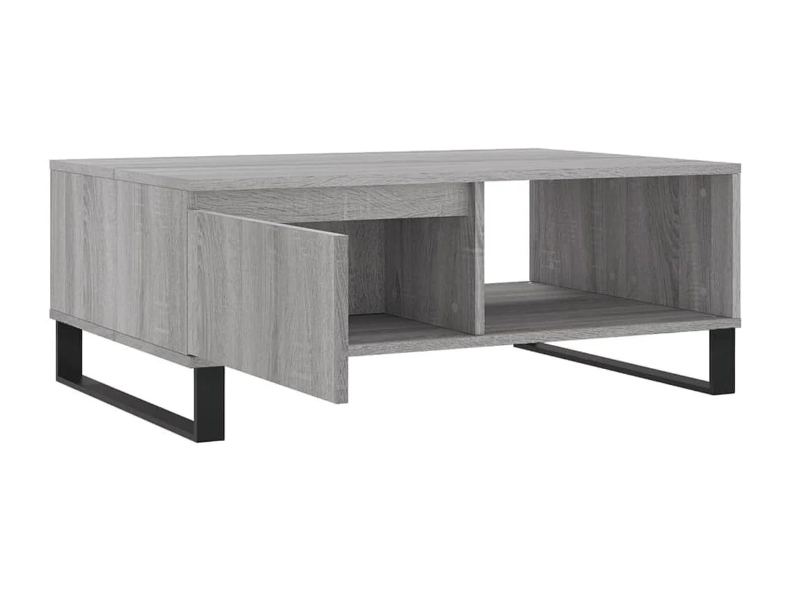 Table basse sonoma gris 90x60x35 cm bois d'ingénierie