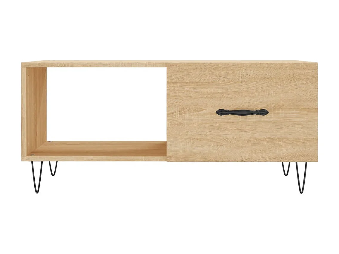 Table basse chêne sonoma 90x50x40 cm bois d'ingénierie