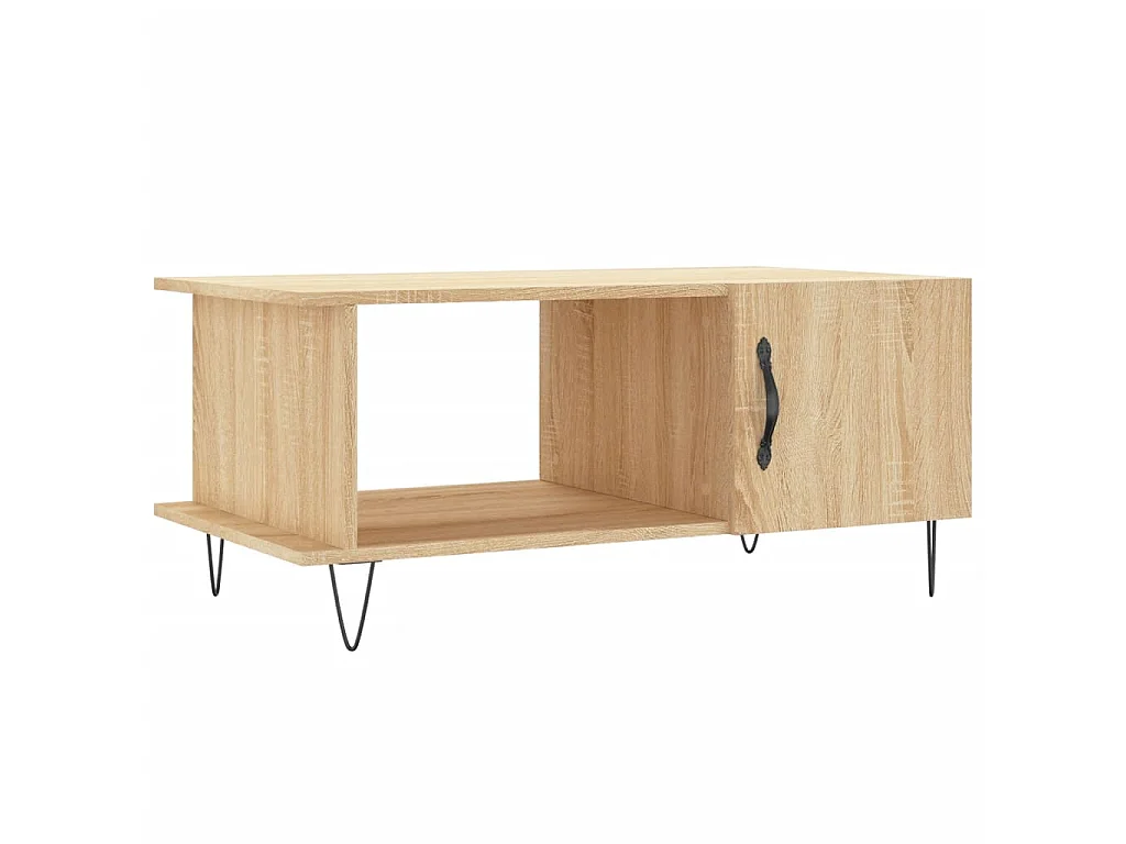 Table basse chêne sonoma 90x50x40 cm bois d'ingénierie