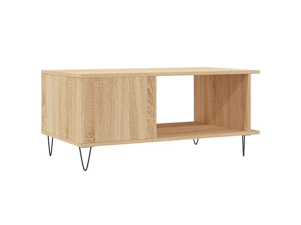 Table basse chêne sonoma 90x50x40 cm bois d'ingénierie
