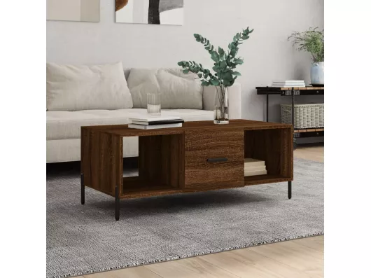 Kauf Unique Couchtisch Braun Eichen-Optik 102x50x40 cm Holzwerkstoff