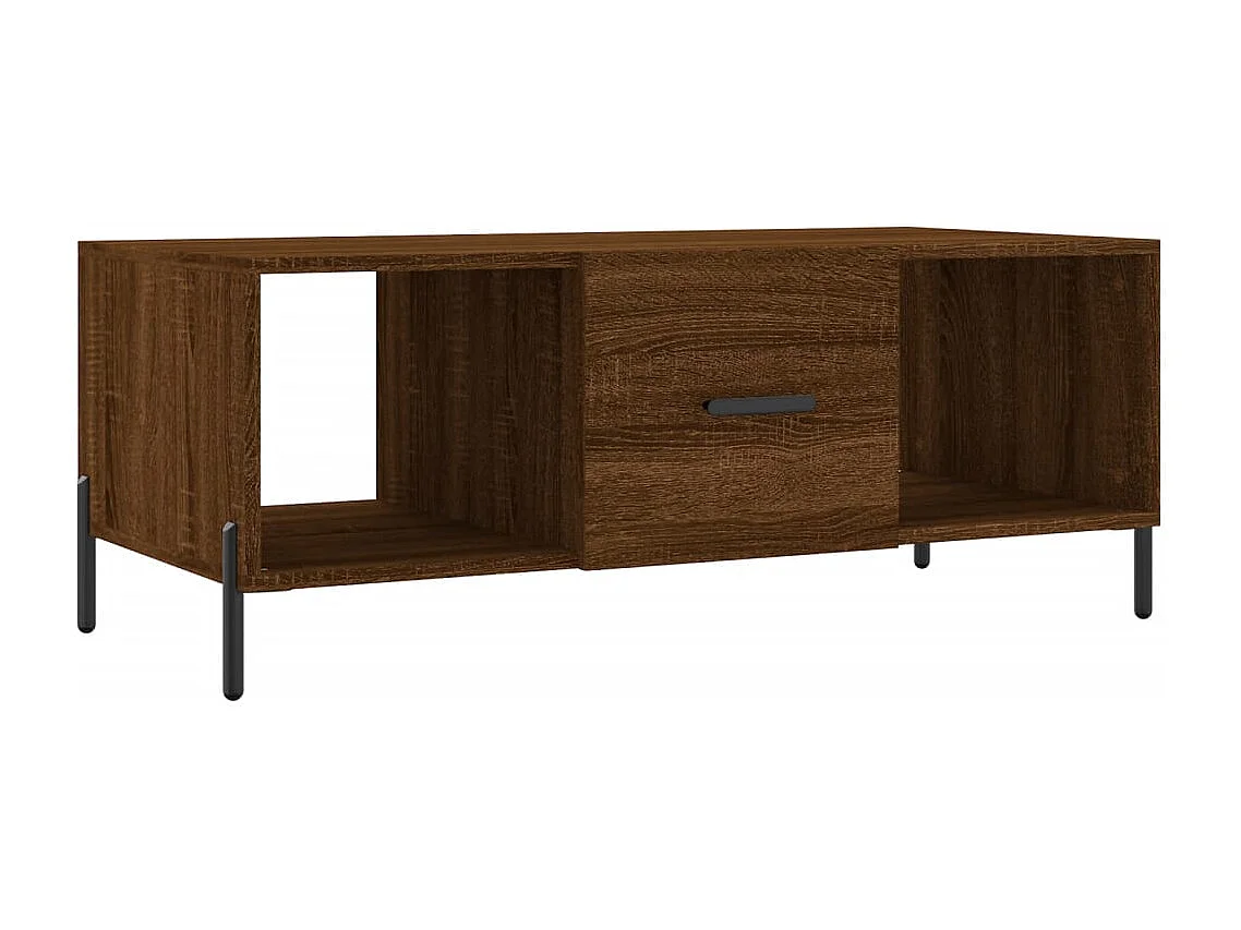 Table basse chêne marron 102x50x40 cm bois d'ingénierie