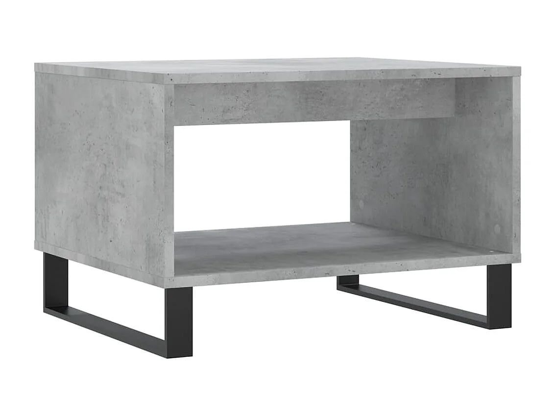 Table basse gris béton 60x50x40 cm bois d'ingénierie