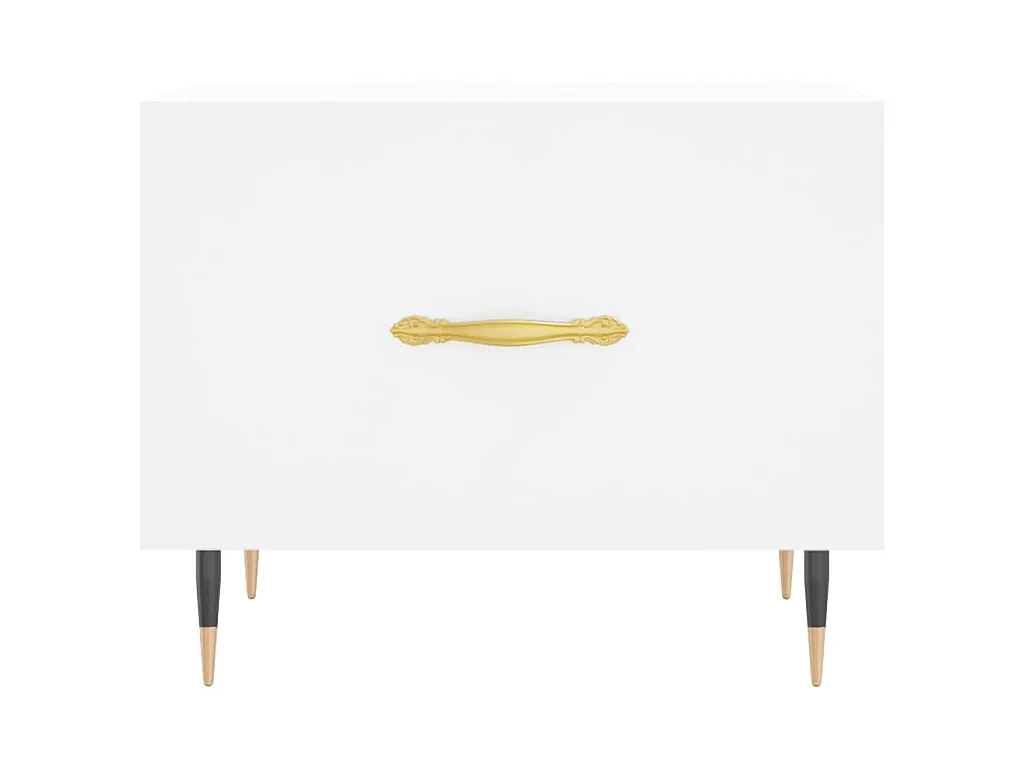 Table basse blanc 50x50x40 cm bois d'ingénierie